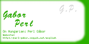 gabor perl business card